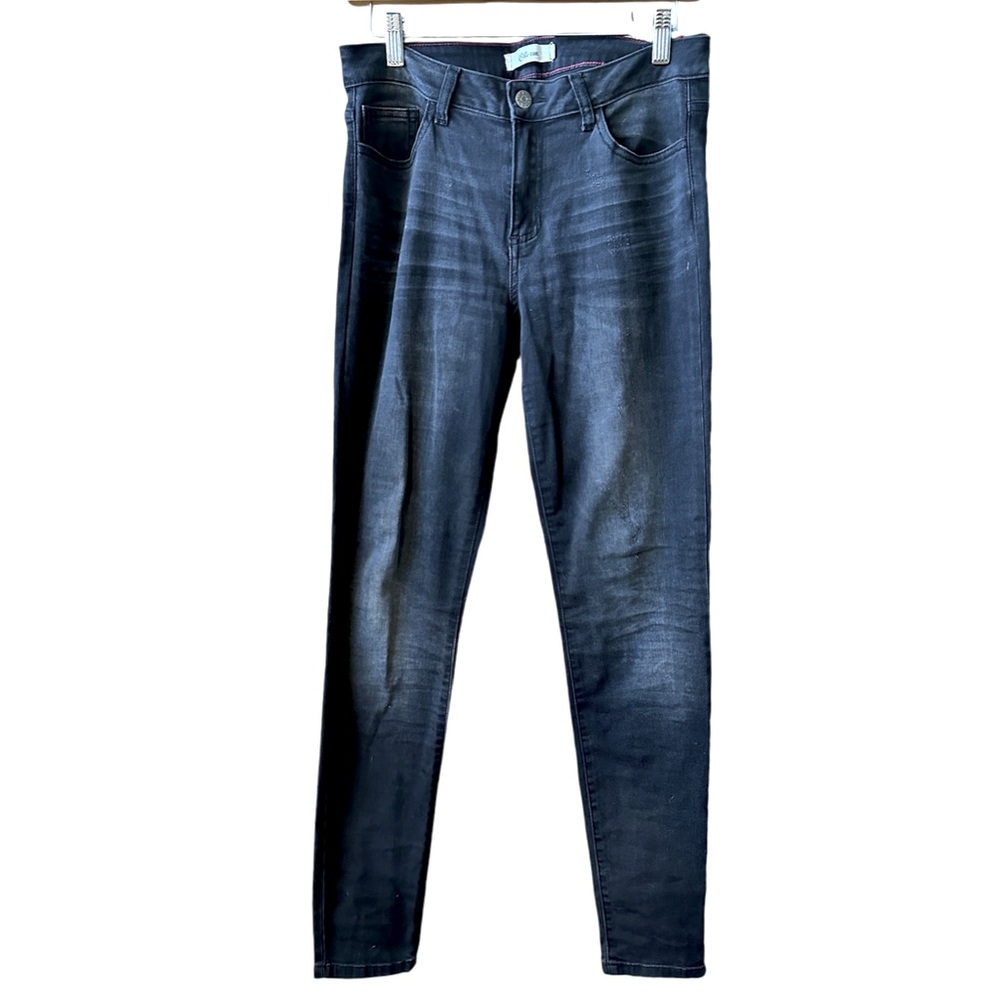 Cello skinny stretch jeans, black with fading, size 13